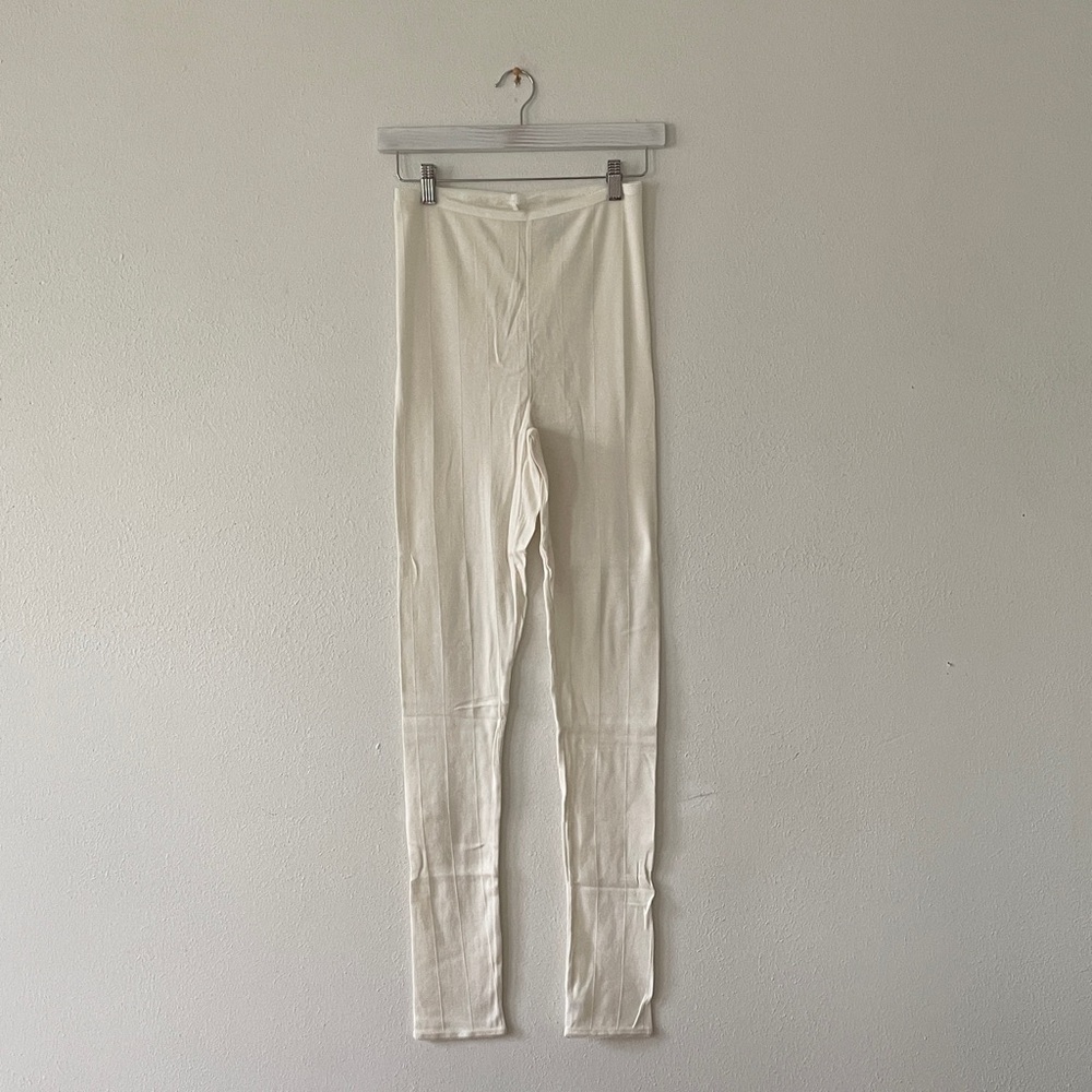 Vermont Country Store Ribbed Knit Leggings 100% Cotton
